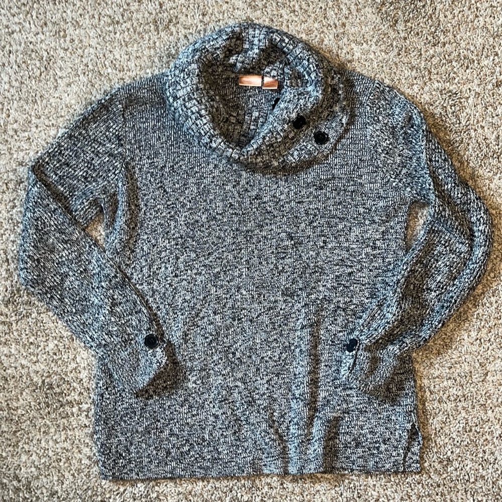 NORTH CREST Gray Cowl Neck Pullover Sweater GUC Size L (14/16)